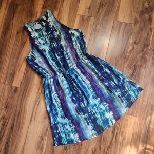 Massimo Sleeveless High Neck Dress Colorful Size M